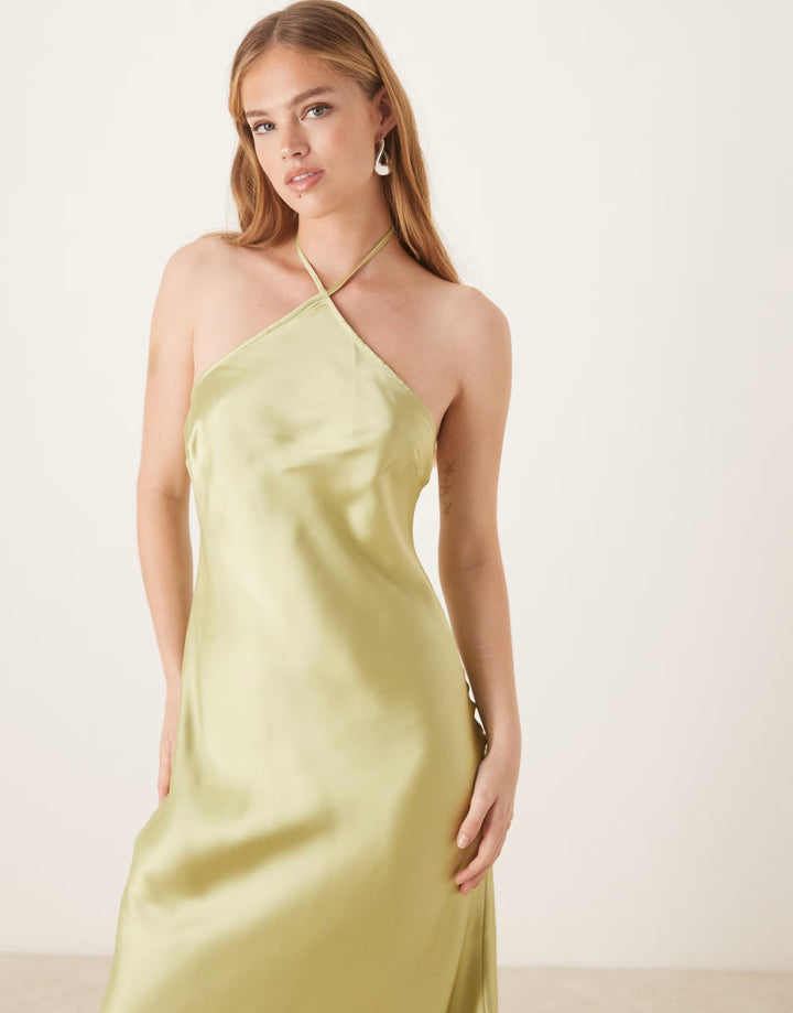 Rochie midi ASOS, verde