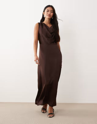 Rochie maxi VILA, maro