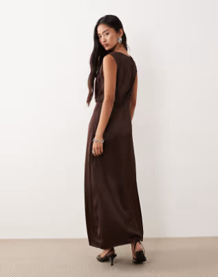 Rochie maxi VILA, maro