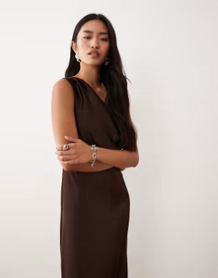 Rochie maxi VILA, maro