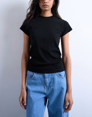 TOPSHOP póló, fekete