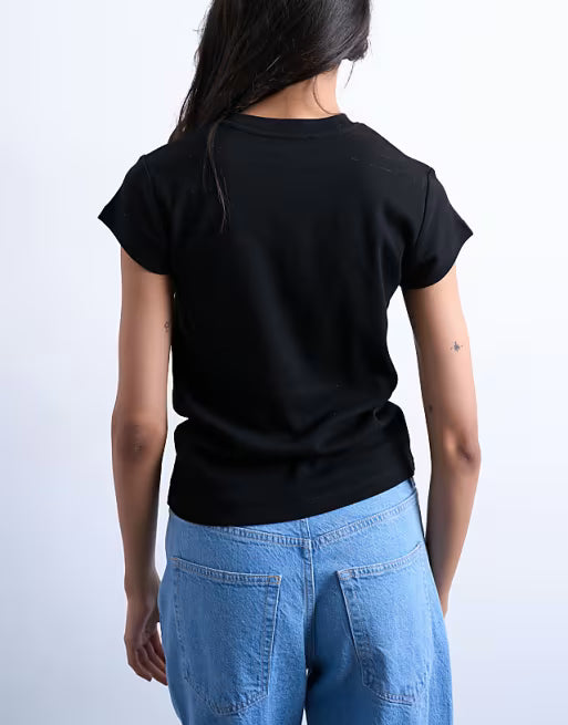 TOPSHOP póló, fekete