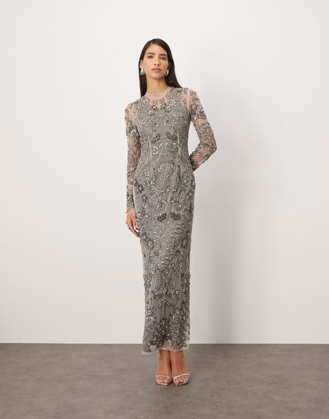 Rochie de ocazie ARRANGE, argintiu