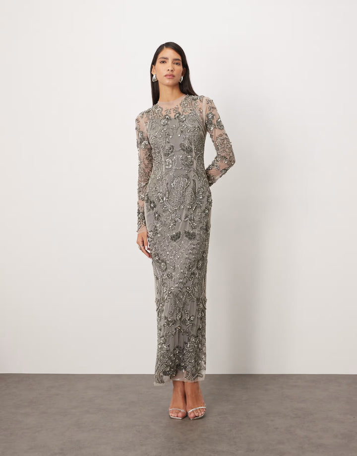 Rochie de ocazie ARRANGE, argintiu