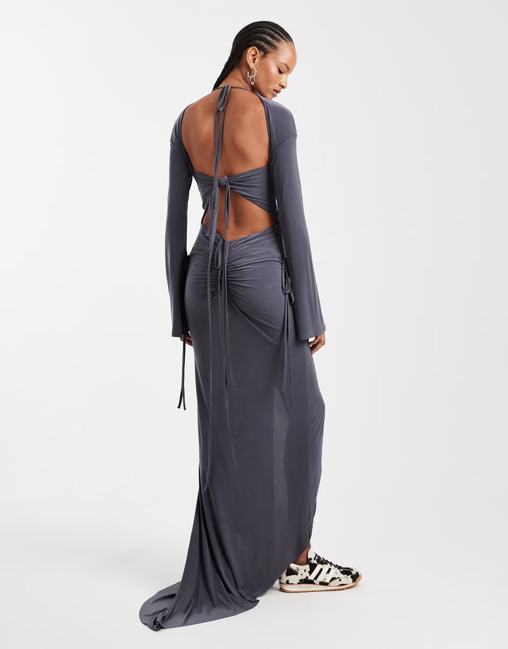 Rochie maxi ASOS, gri
