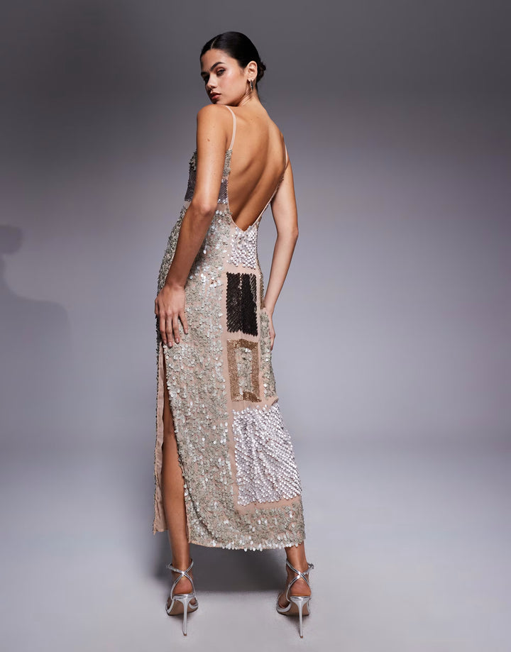 Rochie de ocazie Asos, mix culori