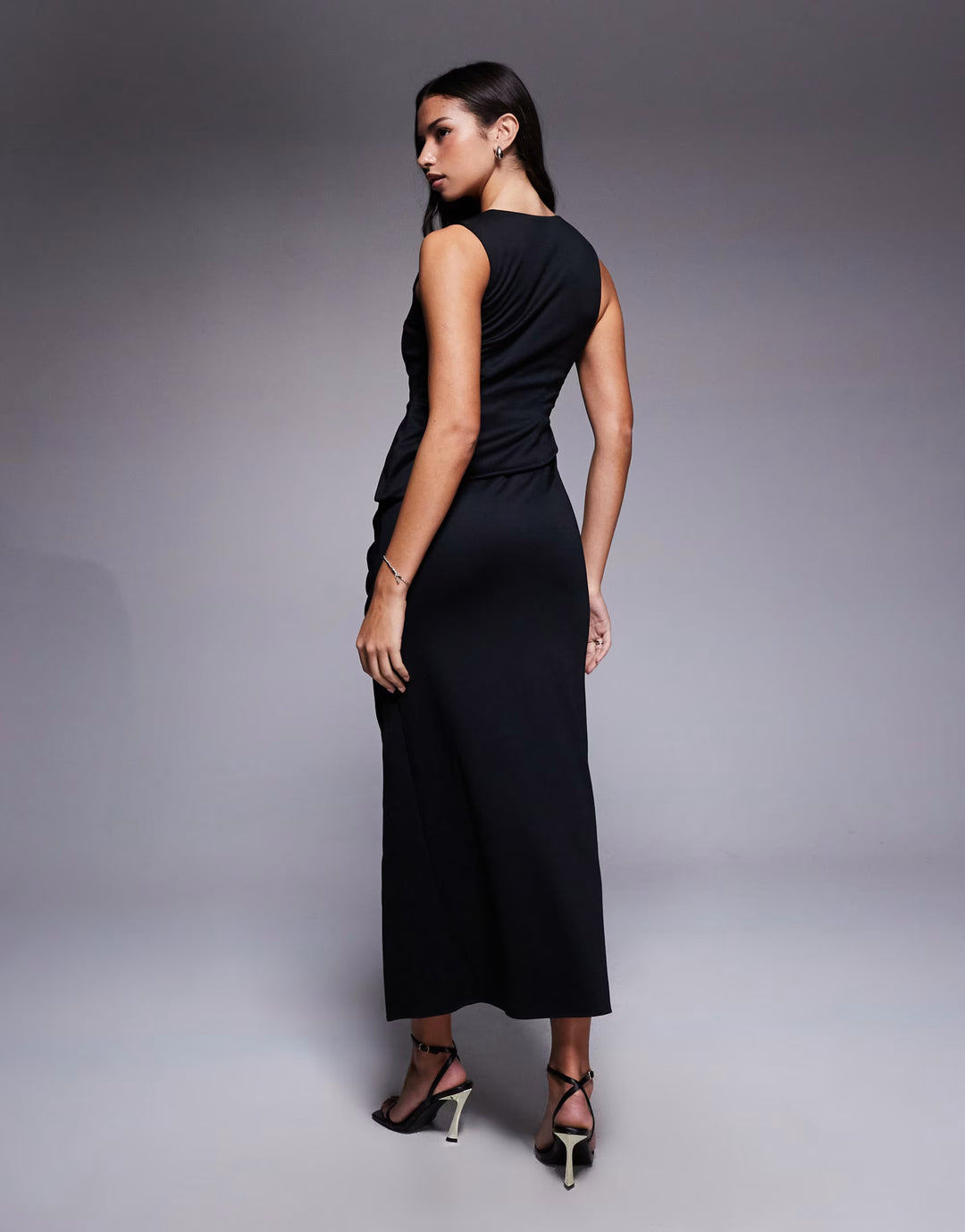 Rochie midi ASOS, negru