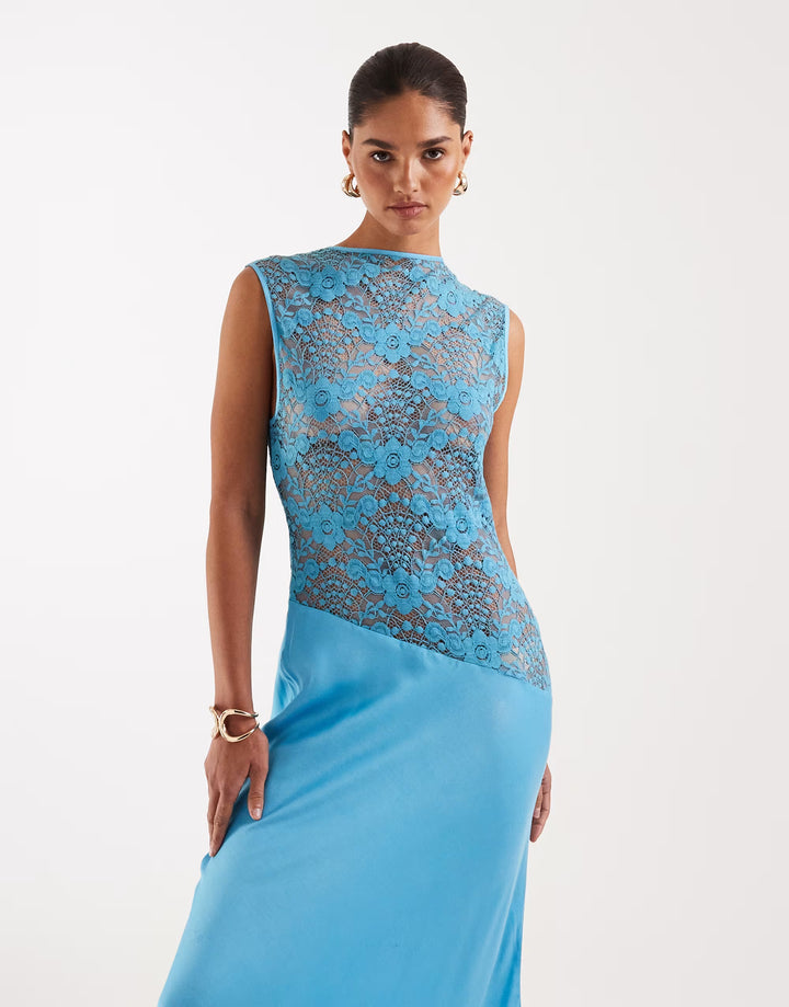Rochie maxi ASOS, albastru