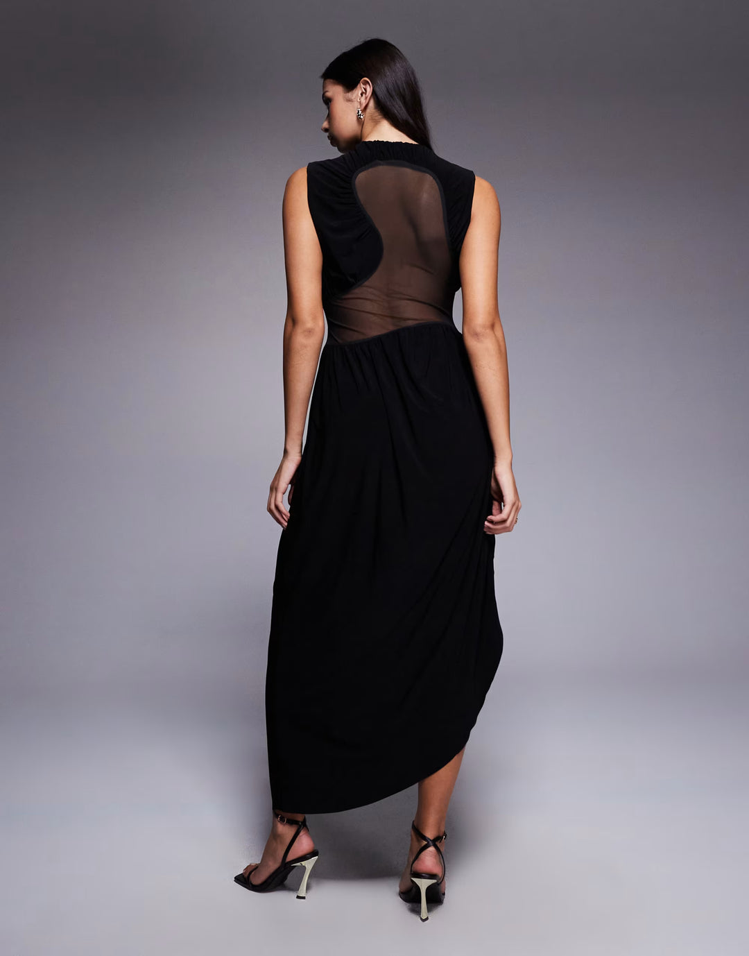 Rochie midi ASOS, negru
