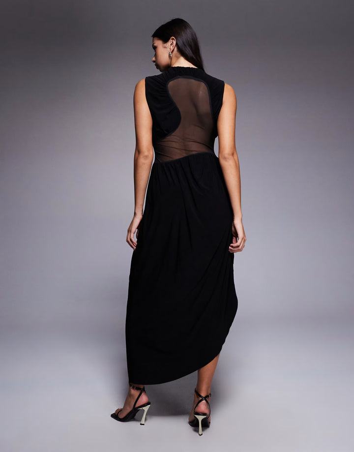 Rochie midi ASOS, negru