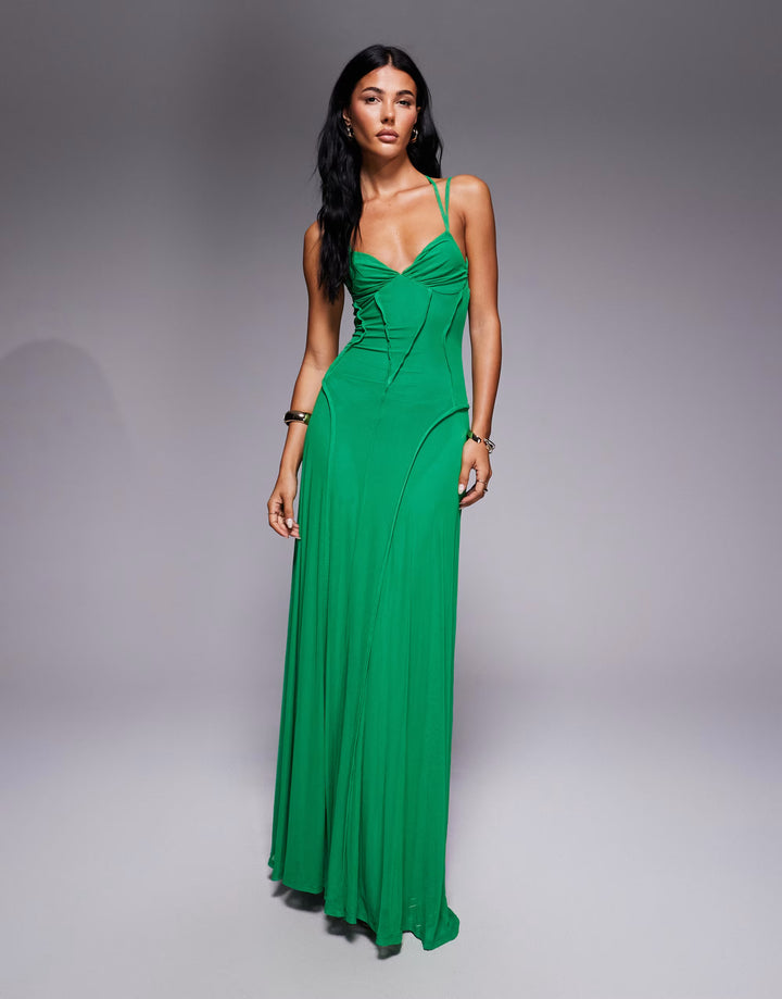 Rochie maxi ASOS, verde