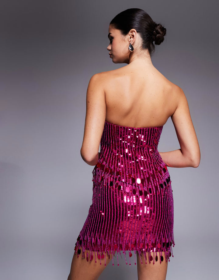 Rochie de ocazie Asos, roz