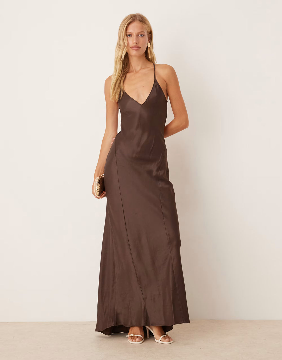 Rochie maxi ASOS, maro