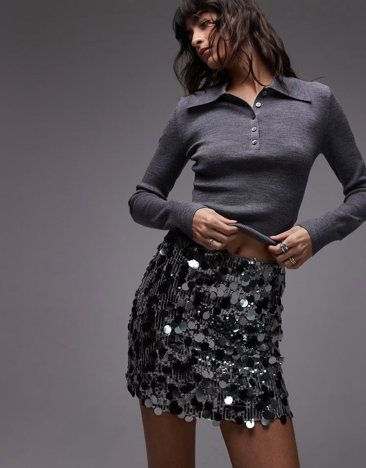 ASOS miniszoknya, szürke