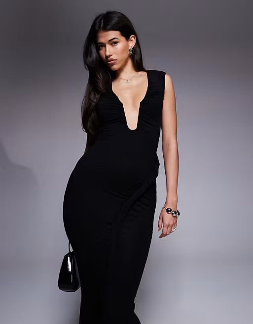Rochie maxi ASOS, negru