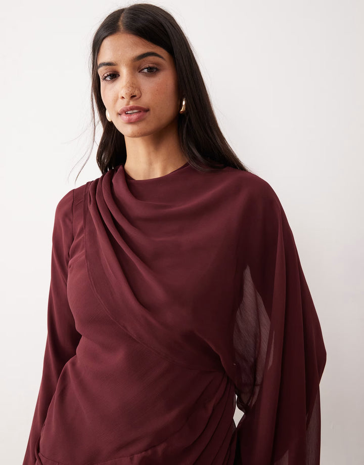 Rochie maxi ASOS, vișiniu