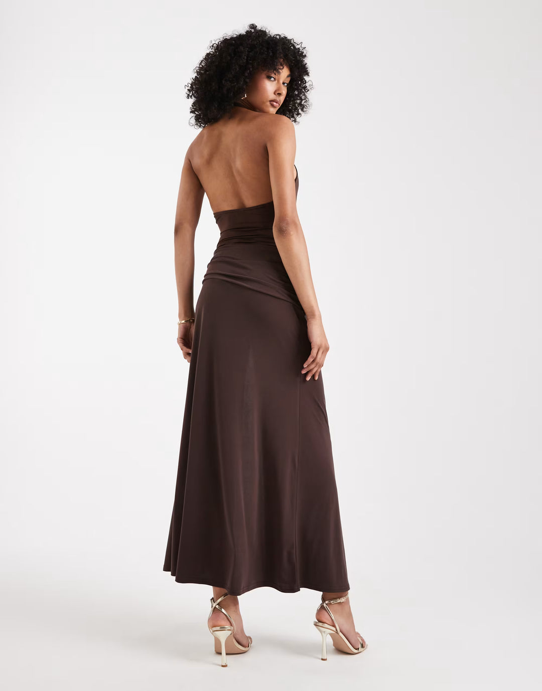 Rochie midi ASOS, maro