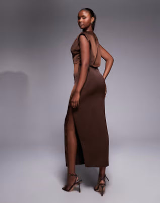 Rochie maxi ASOS, maro