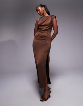 Rochie maxi ASOS, maro