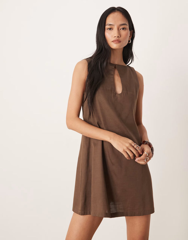 Rochie mini Asos, maro