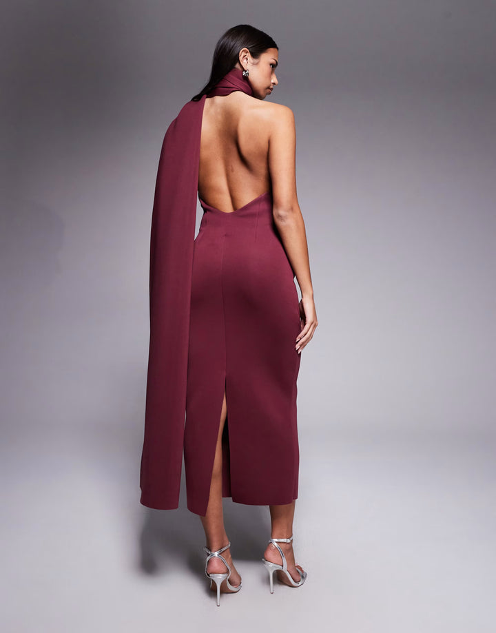 Rochie maxi ASOS, vișiniu