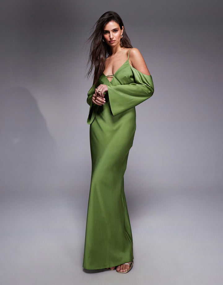 Rochie maxi ASOS, verde