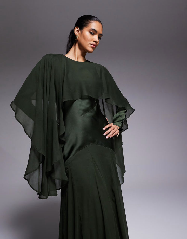 Rochie maxi ASOS, verde