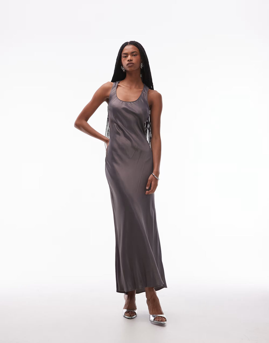 Rochie maxi ASOS, gri
