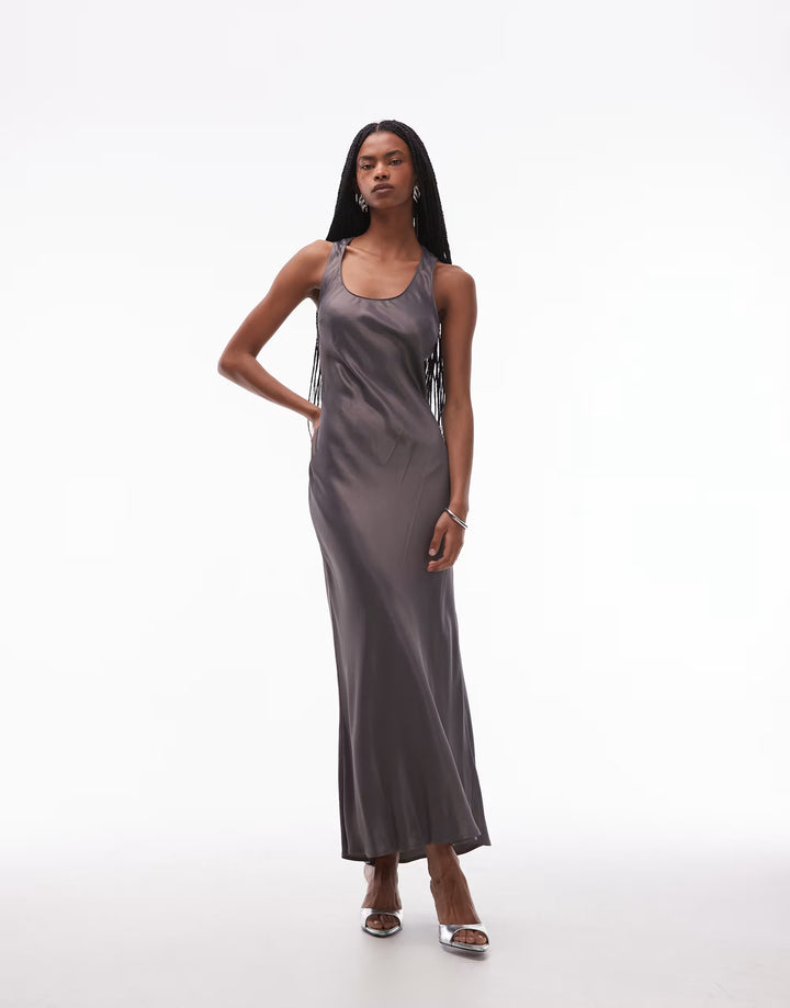Rochie maxi ASOS, gri
