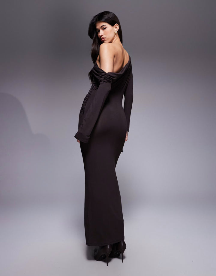 Rochie maxi ASOS, maro