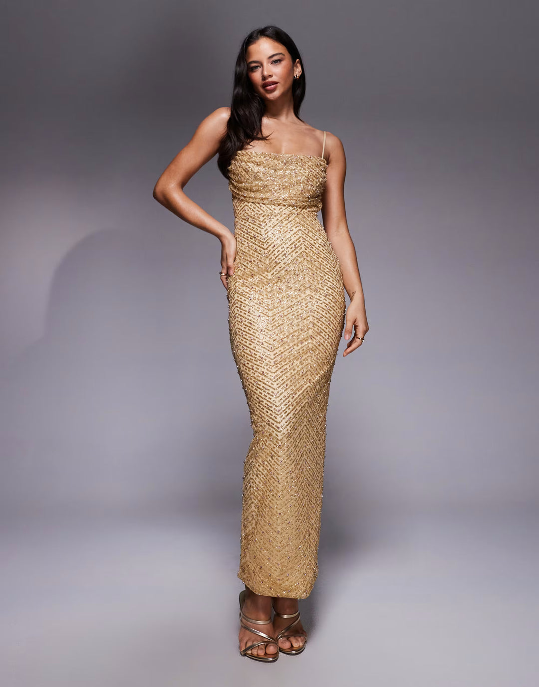 Rochie de ocazie OH POLLY, auriu