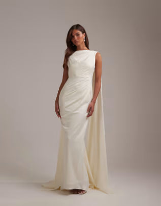 Rochie de ocazie ASOS, crem