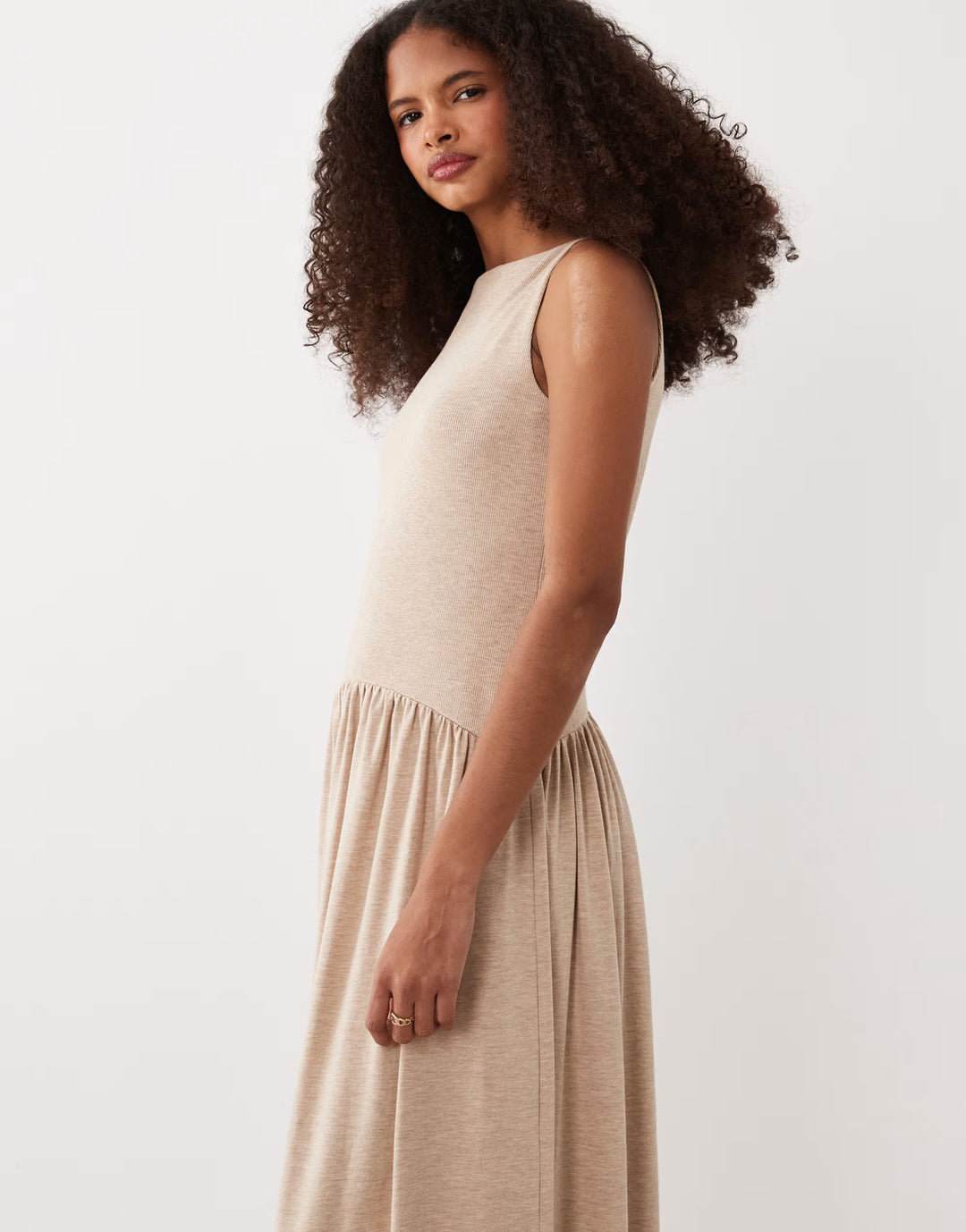 Rochie maxi ASOS, bej