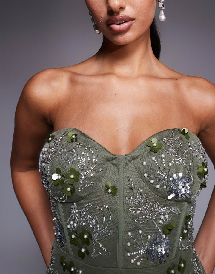 Rochie de ocazie ASOS, verde