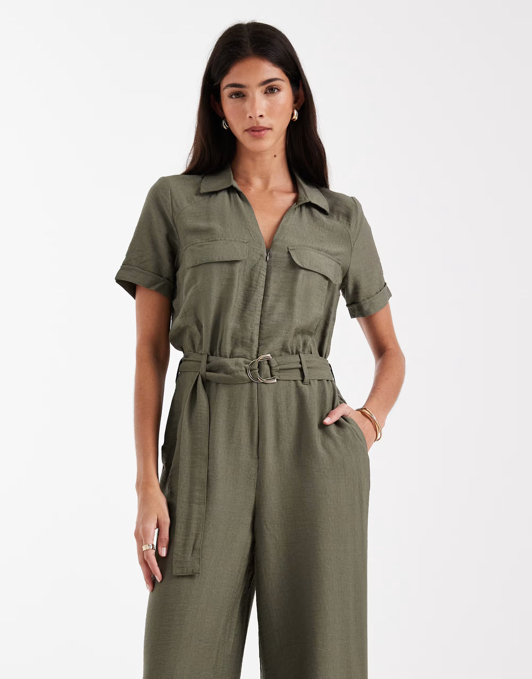 Salopetă lungă VERO MODA, verde