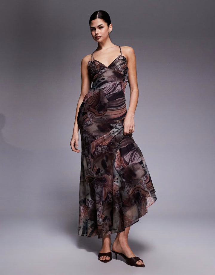 Rochie maxi ASOS, mix culori