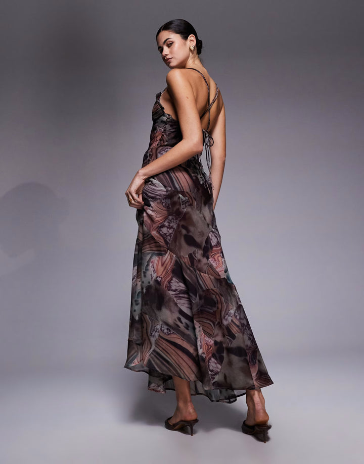 Rochie maxi ASOS, mix culori