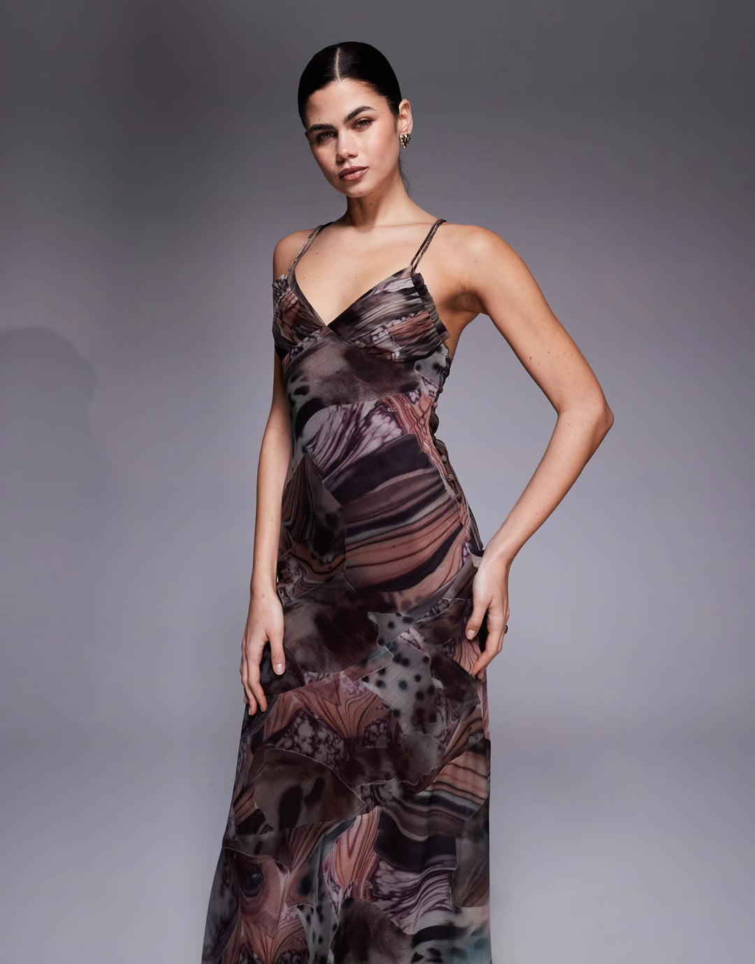 Rochie maxi ASOS, mix culori