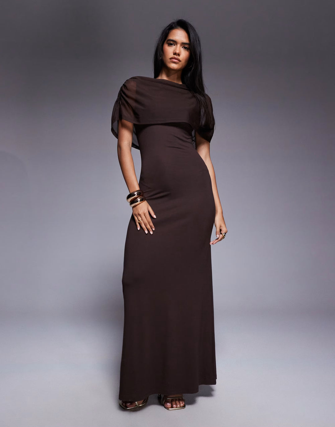 Rochie maxi ASOS, maro
