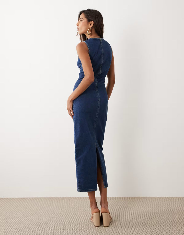 Rochie maxi ASOS, albastru