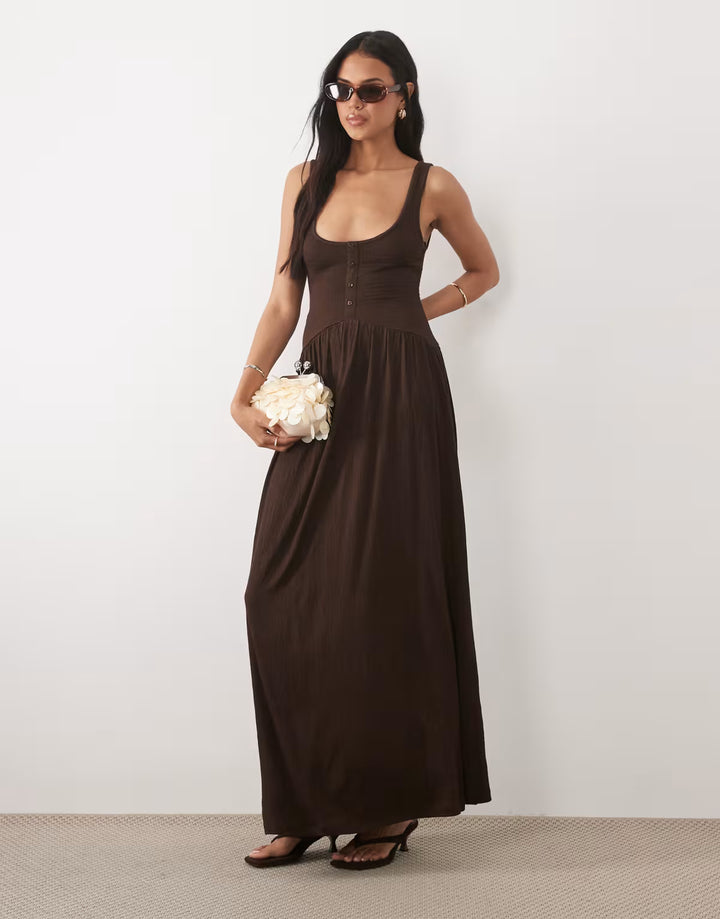 Rochie maxi ASOS, maro