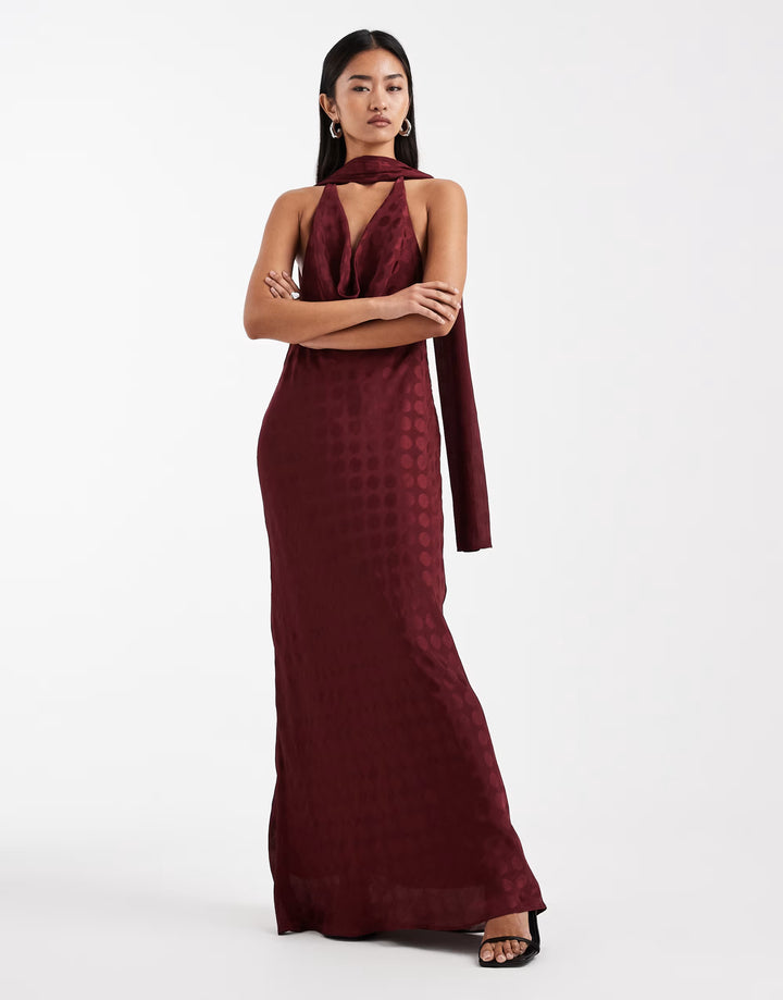 Rochie maxi ASOS, vișiniu
