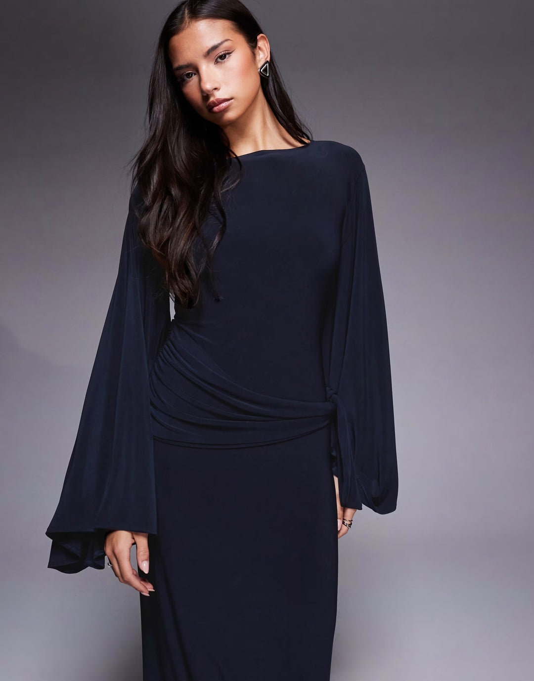 Rochie maxi ASOS, bleumarin