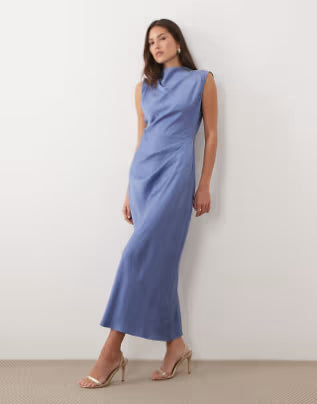 Rochie midi ASOS,albastru