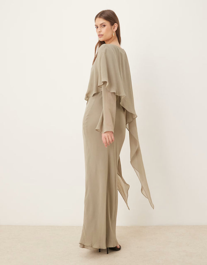 Rochie maxi ASOS, kaki