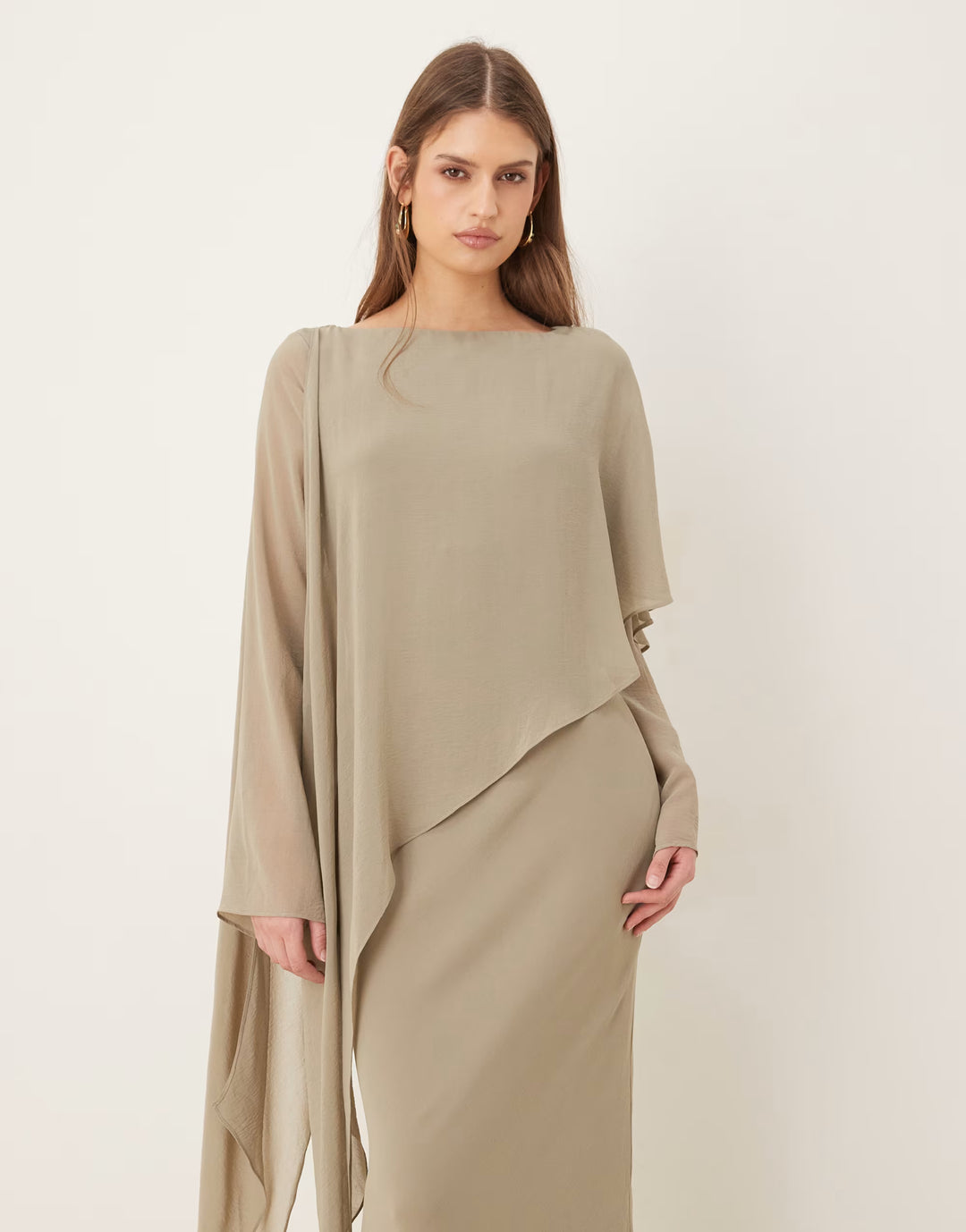Rochie maxi ASOS, kaki