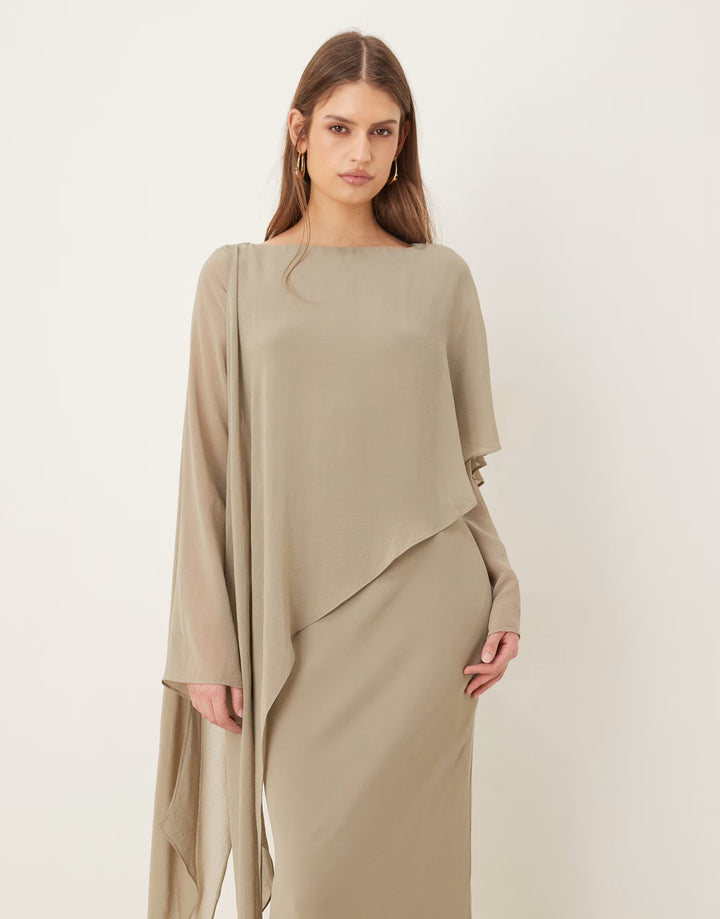 Rochie maxi ASOS, kaki