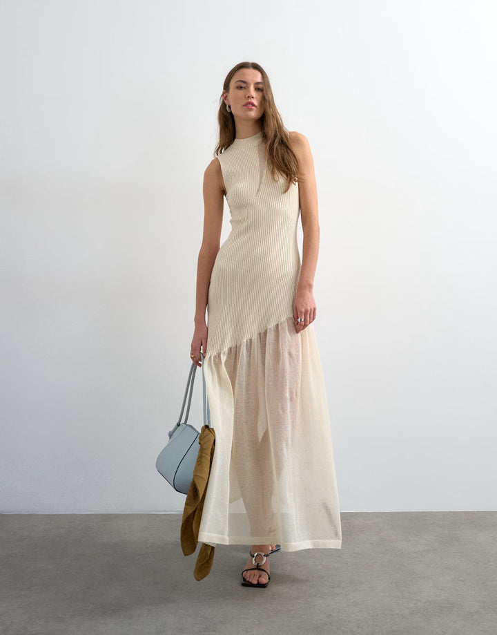 Rochie maxi TOPSHOP, crem