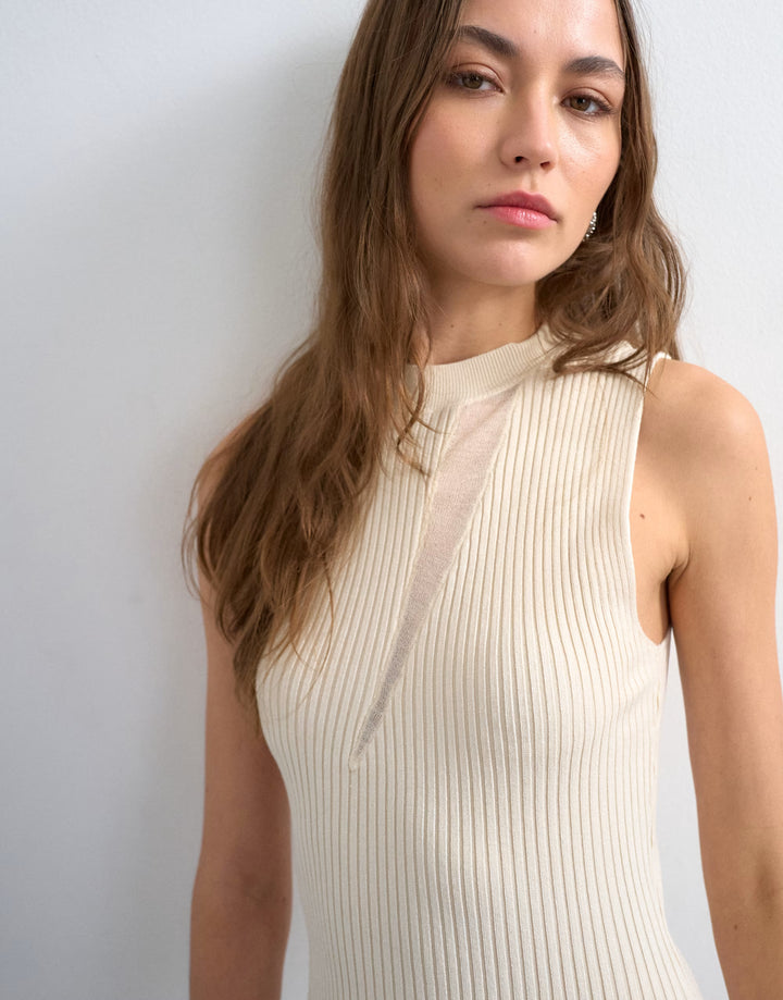 Rochie maxi TOPSHOP, crem