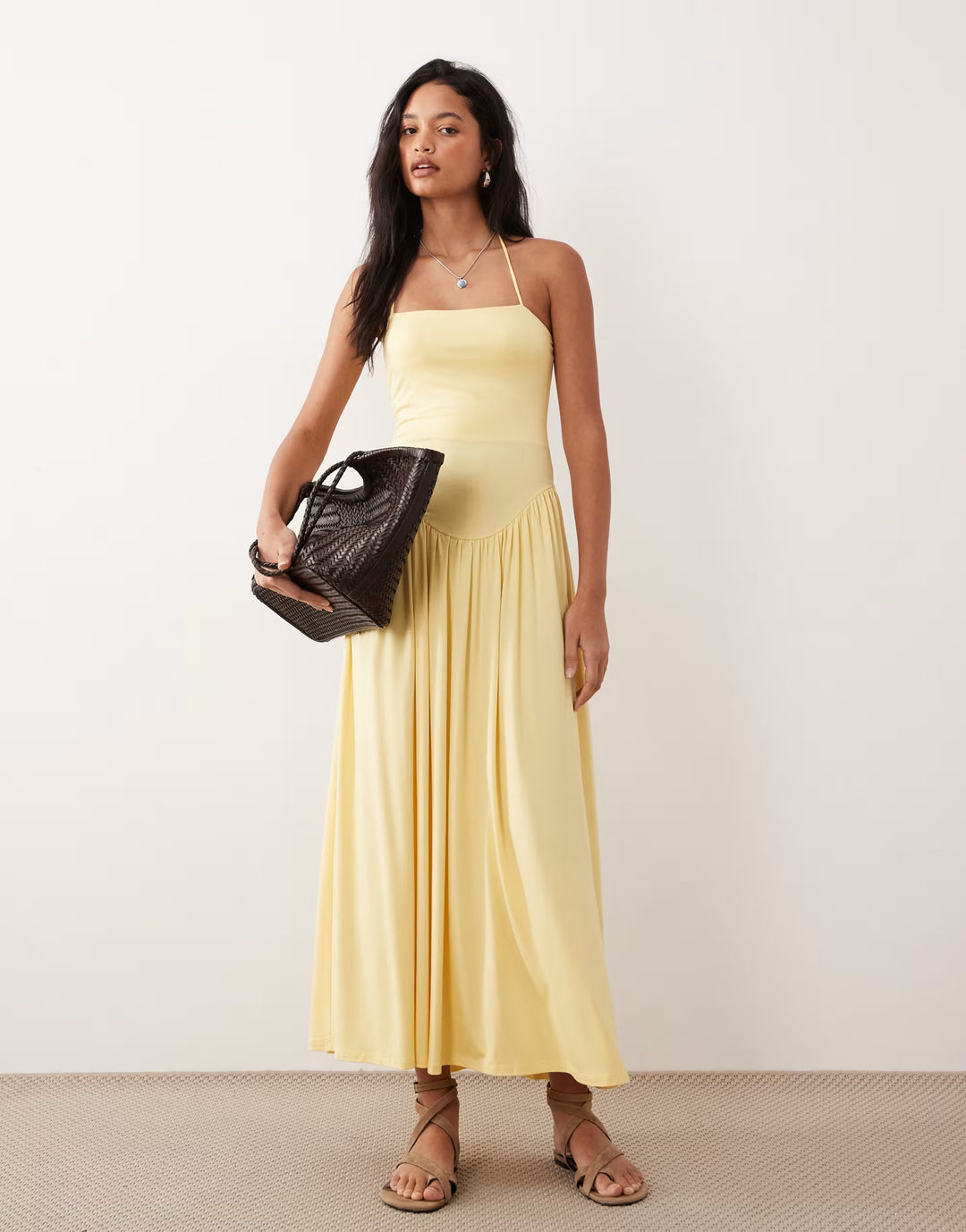 Rochie maxi ASOS, galben
